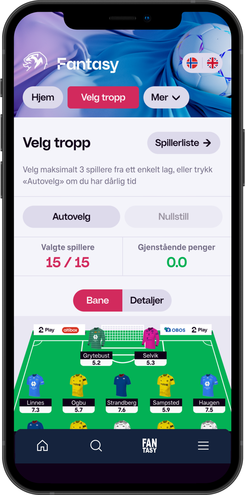 Eliteserien Fantasy med nytt design i 2023