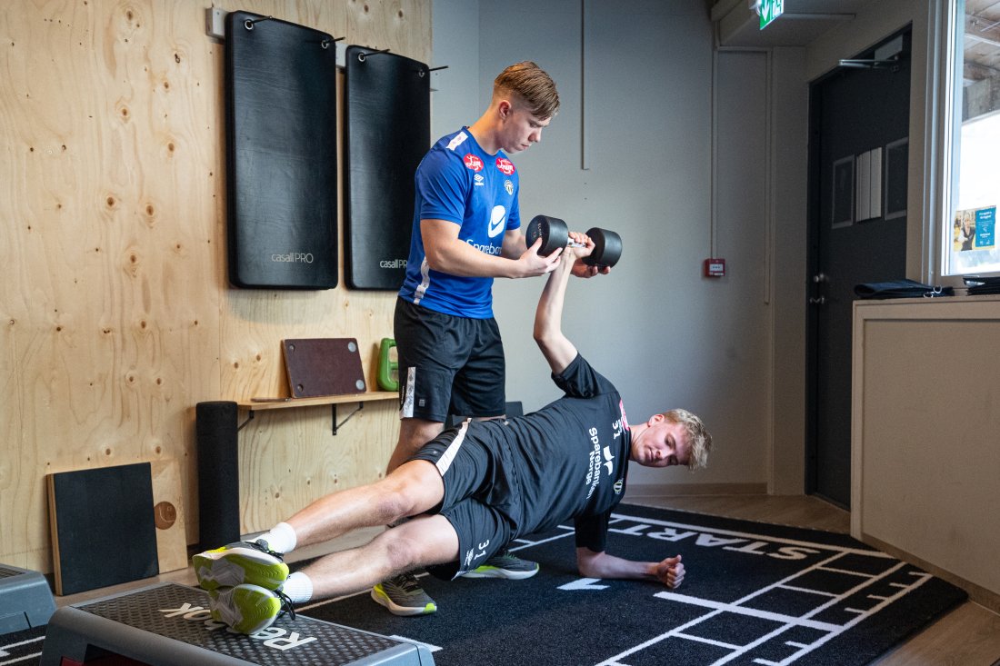 Gard Reppen Vigdal og Joakim Nundal på trening