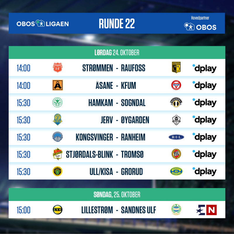 Slik går helgas kampar