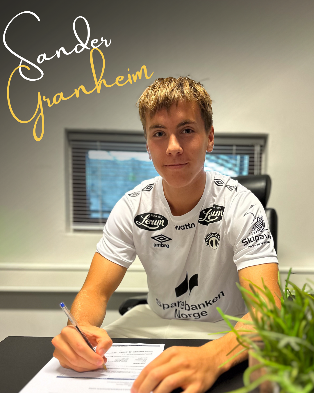 Sander Granheim har signert ei ny avtale med Sogndal
