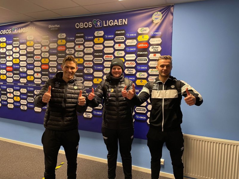 Siri Andresen var på kamp! Her med Bolli og Geir.