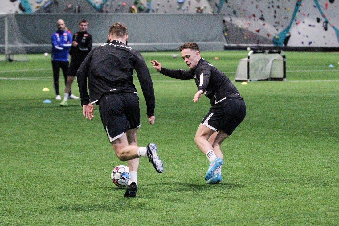 Henrik Flagtvedt på trening med Sogndal